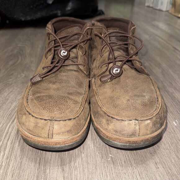 Olukai Hamakua Men's Size 11.5 Shoes Brown Leather Lace Up Chukka Ankle Boots - Picture 2 of 7